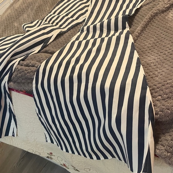 Free People Navy and White Striped Pants
Wide flare legs - Picture 4 of 6